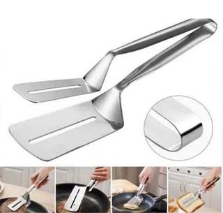Pegador Pinça De Inox Multiuso P/Pizza Lasanha Torta Carnes