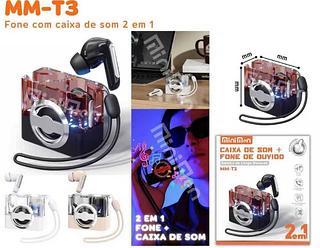 Fone com caixa de som 2 em MMT3