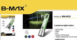 Lanterna 5in1 com luz negra ,imã ,e brilha no escuro e recarrega o celular BM-8525