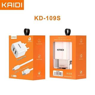 Carregador Cabo V8 / Micro USB 2.4A / 12W 2 Saída USB Seguro e estável KD-109S