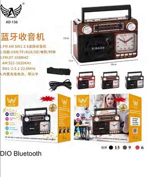 Rádio AM/FM Bluetooth AD-136T