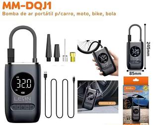 Bomba de ar portátil p/carro, moto, bike, bola MMDQJ1