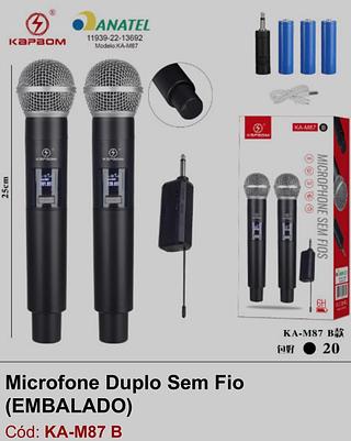 Microfone sem fio com 2microfone 20M KAM87