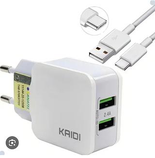 CARREGADOR COM CABO V8 2.4A / 12W KD-301S