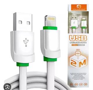 Cabo USB Carregador Iphone H'maston 2m 4.8a H136-2