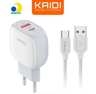 CARREGADOR V8 TOMADA TURBO USB + Tipo-C KD106S