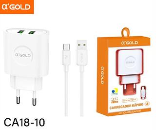 Kit carregador TIPO-C 3.1A - 2 USB - 3.1 A CA1810