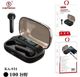 Fone sem fio Bluetooth sem borrachinha com digital caixa fechada com 100pcs