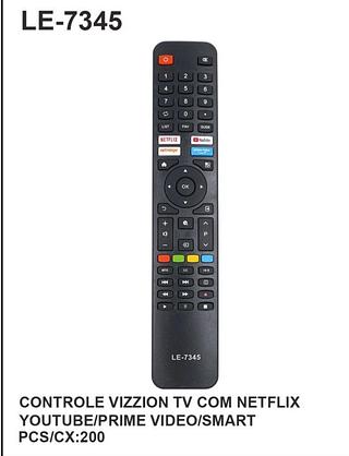 Controle vision tv com NeTFLIX/YouTube /prime video smart LE7345
