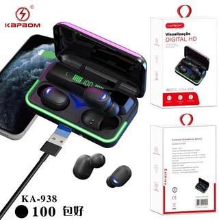 Fone sem fio Bluetooth com digital com borrachinha KA938