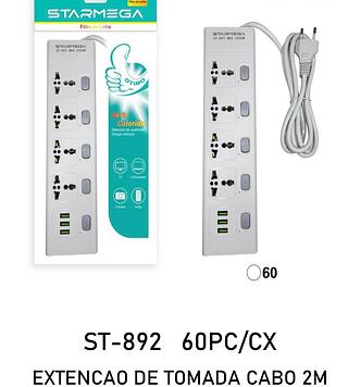 Filtro de linha tomada cabo 2M ST892