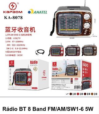 Caixa de som Bluetooth FM AM KA8078