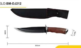 Faca Artesanal Aço Inoxidável Cortes Carnes Vegetais BMDJ212