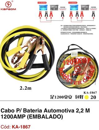 Cabo para bateria automotivo 2.2M 1200AMP KA-1867