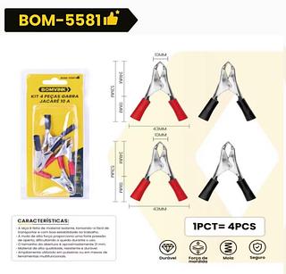 KIT 4 PEÇAS GARRA JACARÉ 10 A BOO5581