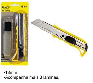 Faça •18mm •Acompanha mais 3 laminas.BT320