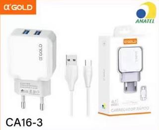 CARREGADOR RÁPIDO 4.1A 2USB CA16-3Tipo-C