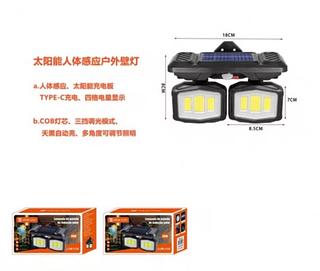 LÂMPADA DE PAREDE EXTERNA - Carregamento solar / e tipo c - 8cm de altura por 18cm de largura - luz led com sensor de presença LUM1132