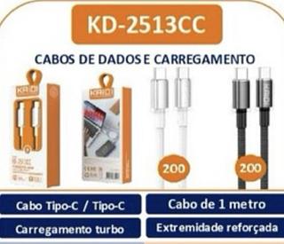 Cabos de Dados Turbo PD 60W Max - KD- 2513CC