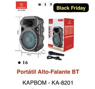 Caixa de som Bluetooth cartão memória USB com microfone KA-8201