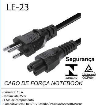 cabo de força para notebook LE-23