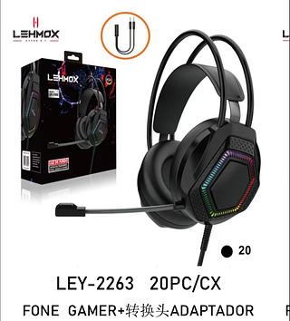 Fone gamer com microfone com rgb LEY2263