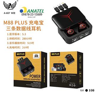 Fone sem fio Bluetooth M88 plus