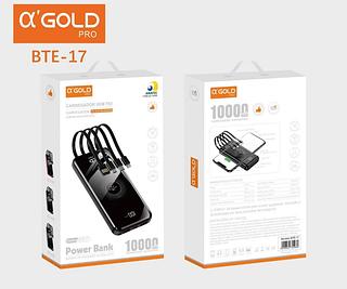 Powerbank10000 mAh 3 adaptadores TIPO-C, V8 e Lighting - 2 USB BTE17