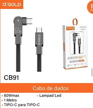 Cabo de dados tipo c tipo c 1M 60W CB91