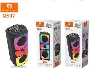 Caixa de som Bluetooth USB cartão memória com RGB QS07