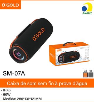 Caixa de som Bluetooth 60W prova água original SM07A