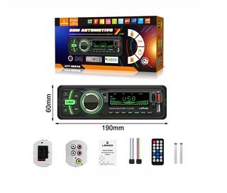 Som automotivo MP3 Bluetooth + Controle Painel 7 Cores LEY1857A