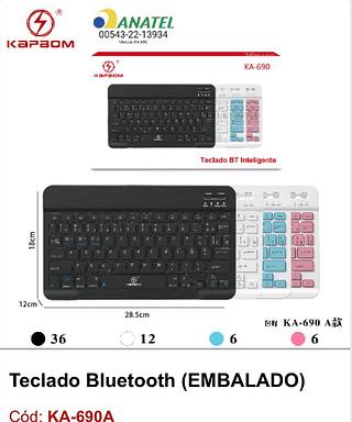 Teclado sem fio Bluetooth KA690