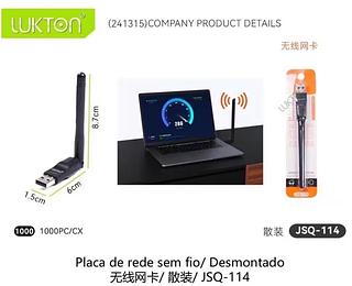 ADPTADOR USB sem fio IEEE802 11B/G/N300MBPS JSQ114