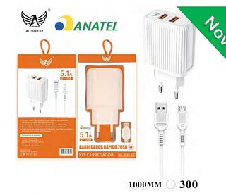 Carregador rápido 5.1 v8 2USB altomex 150pcs