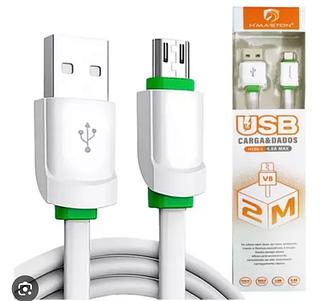 Cabo USB Carregador V8/Micro H'maston 2m 4.8a H136-1