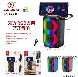Caixa de som FM/ Bluetooth 50W com RGB KA8052B