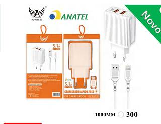 Carregador rápido 5.1 iPhone 2 USB altomex AL-9089-5G