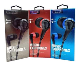 Fone com fio com microfone LE-0207 Caixa fechado com 200pcs