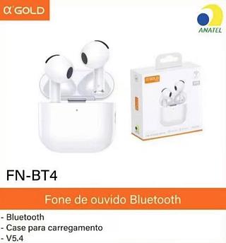 Fone de ouvido Bluetooth sem borracha FN-BT4