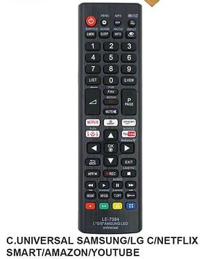 L'G/S*AMSUNGLED univeraal C.UNIVERSAL SAMSUNG/LG C/NETFLIX SMARTIAMAZON/YOUTUBE LE7384