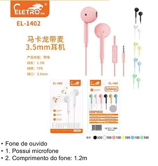 Fone com fio sem borrachinha EL1402