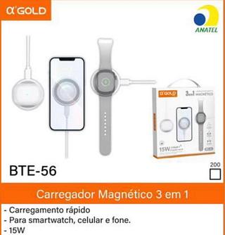 Carregador rápido para smartwatch celular e fone 15W caixa fechada com 200pcs
