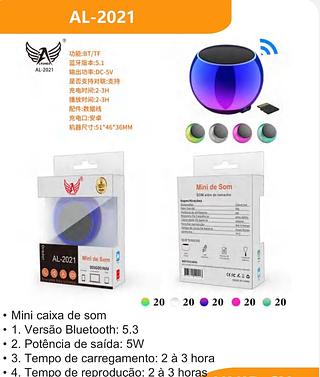 Caixa de som Bluetooth/cartão memória AL-2021