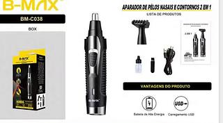 APARADOR DE PELOS NASAIS E CONTORNOS 2 EM 1 BMC038