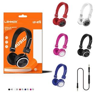 Fone com fio com microfone entrada p2 LEF1078