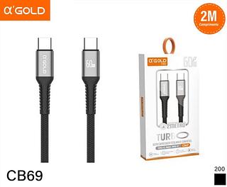 Cabo de carga 6OW - 2 Metros - TIPO-C para TIPO-C CB69