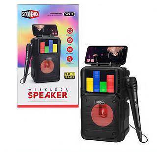 Caixa de som Bluetooth USB com microfone caixa fechada com 20pcs