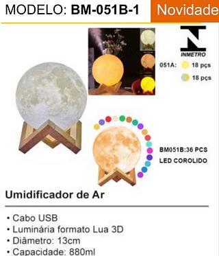 Umidificador de AR 13CM 880ML BM051B1