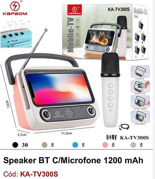 Caixa de som Bluetooth com microfone 1200MAH com 50pcs